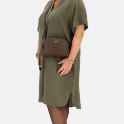 Crossbody Tassen^Charm London Tottingham crossbody tas donkerbruin