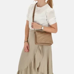 Crossbody Tassen^Charm London Via Dante crossbody tas taupe