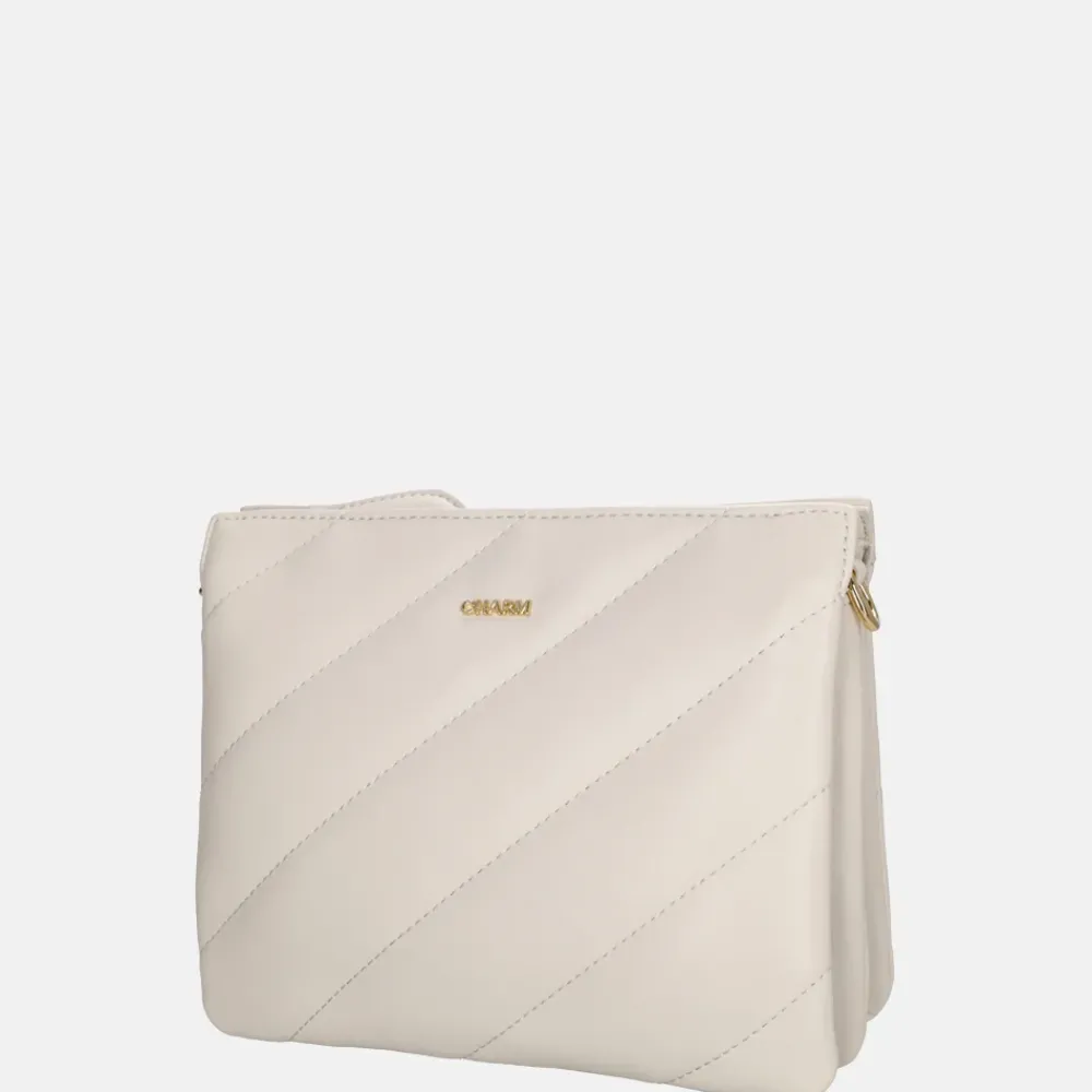 Crossbody Tassen^Charm London Via Dante crossbody tas creme