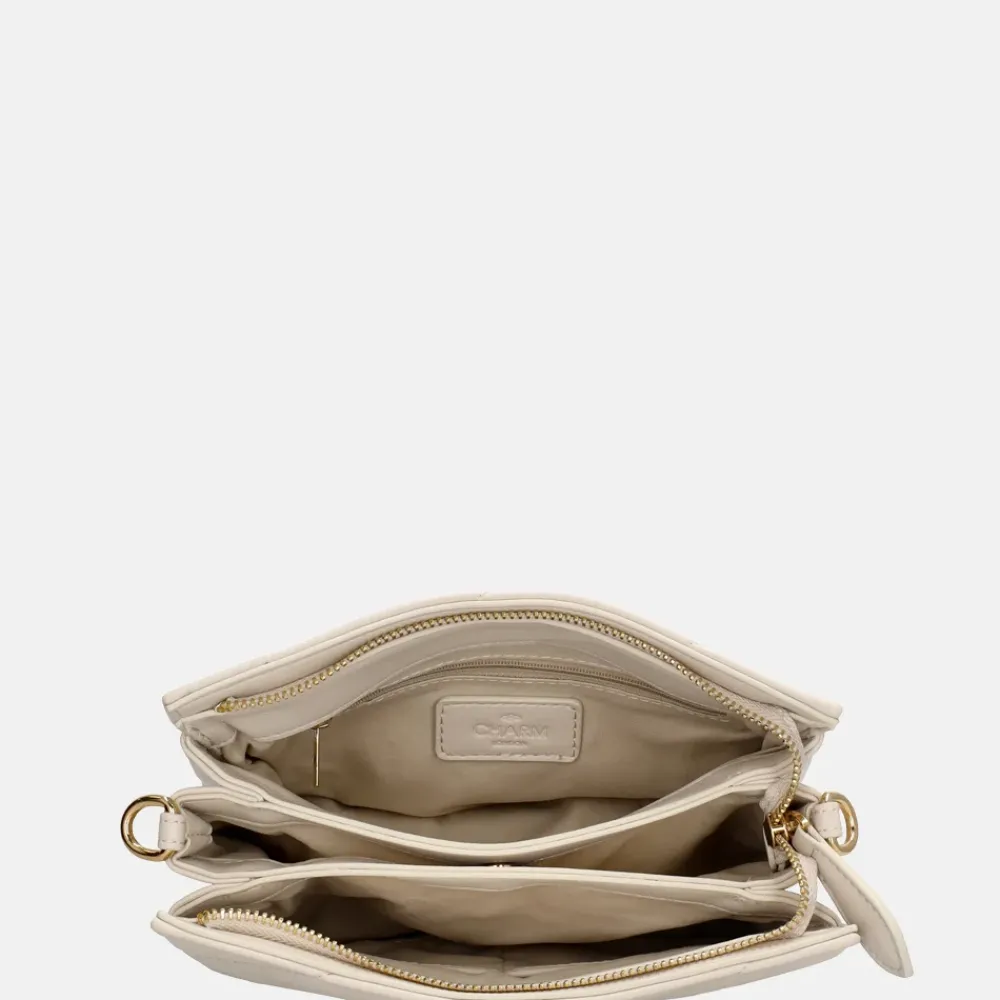 Crossbody Tassen^Charm London Via Dante crossbody tas creme