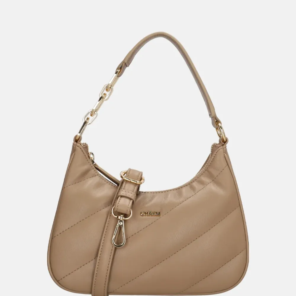 Handtassen^Charm London Viodante handtas taupe