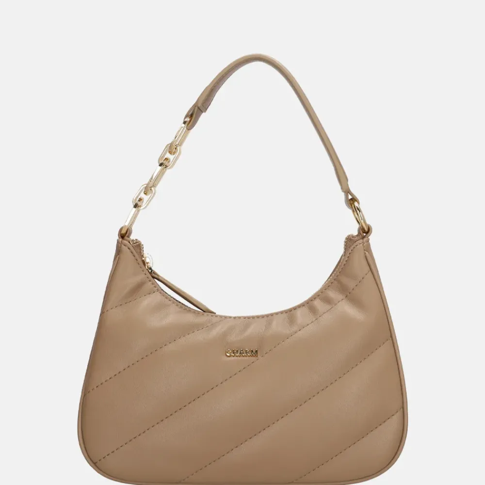 Handtassen^Charm London Viodante handtas taupe