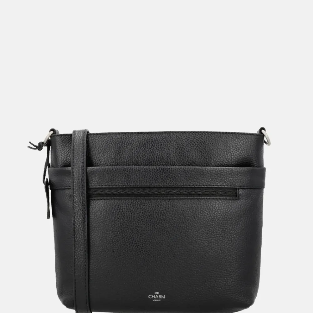 Crossbody Tassen^Charm London Washington crossbody tas zwart