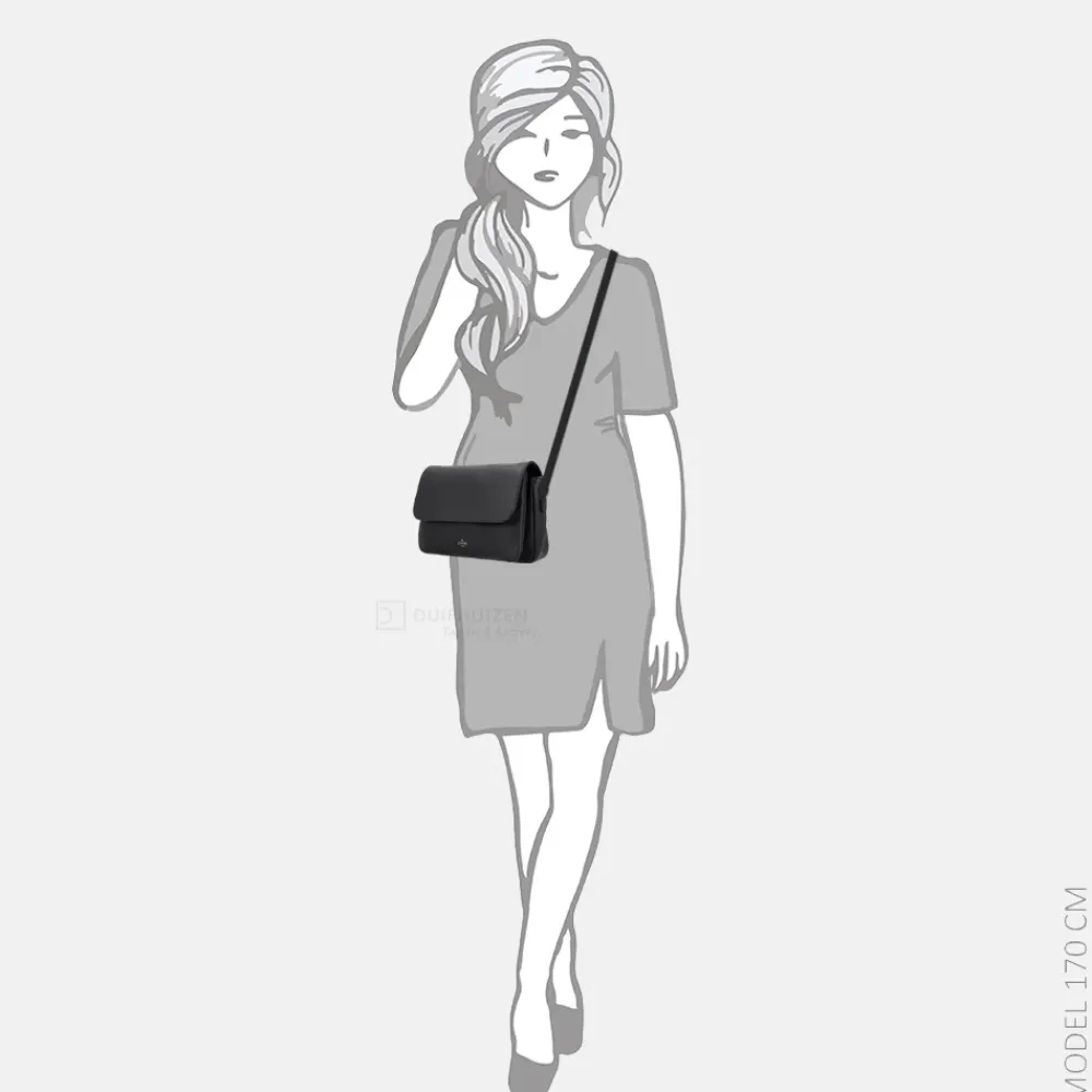 Crossbody Tassen^Charm London Washington crossbody tas zwart