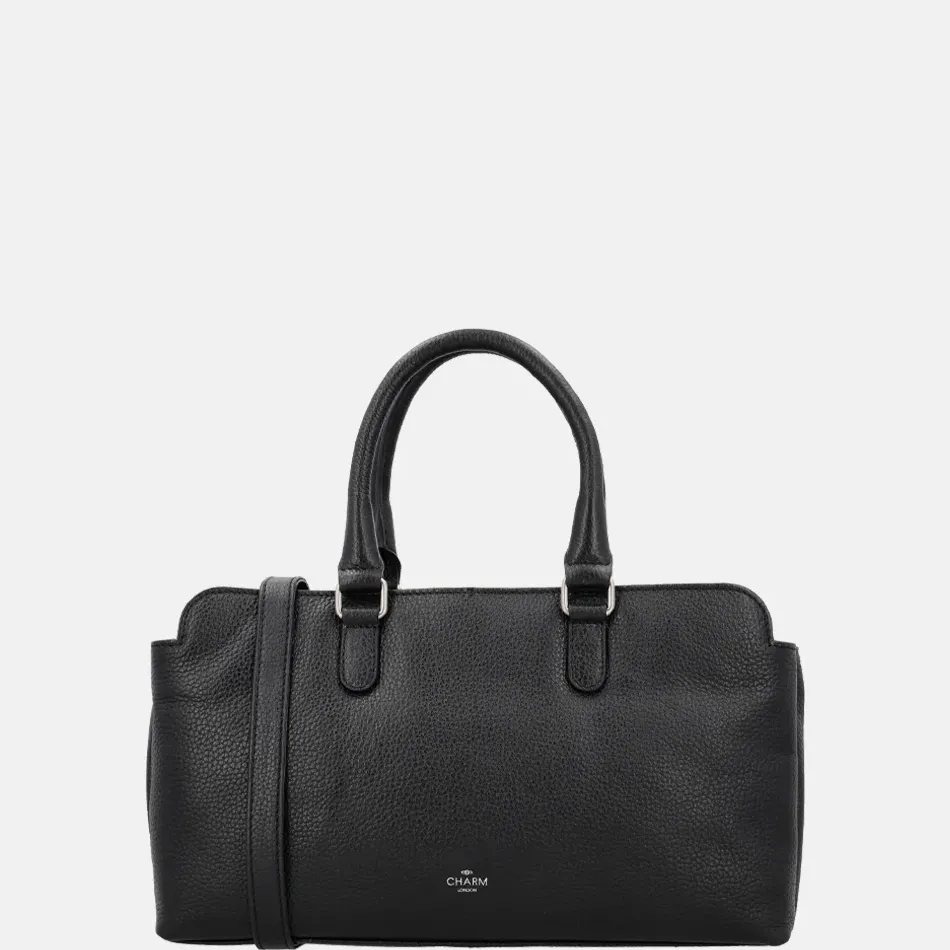 Handtassen^Charm London Washington handtas zwart