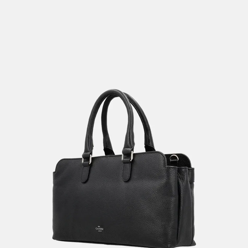 Handtassen^Charm London Washington handtas zwart