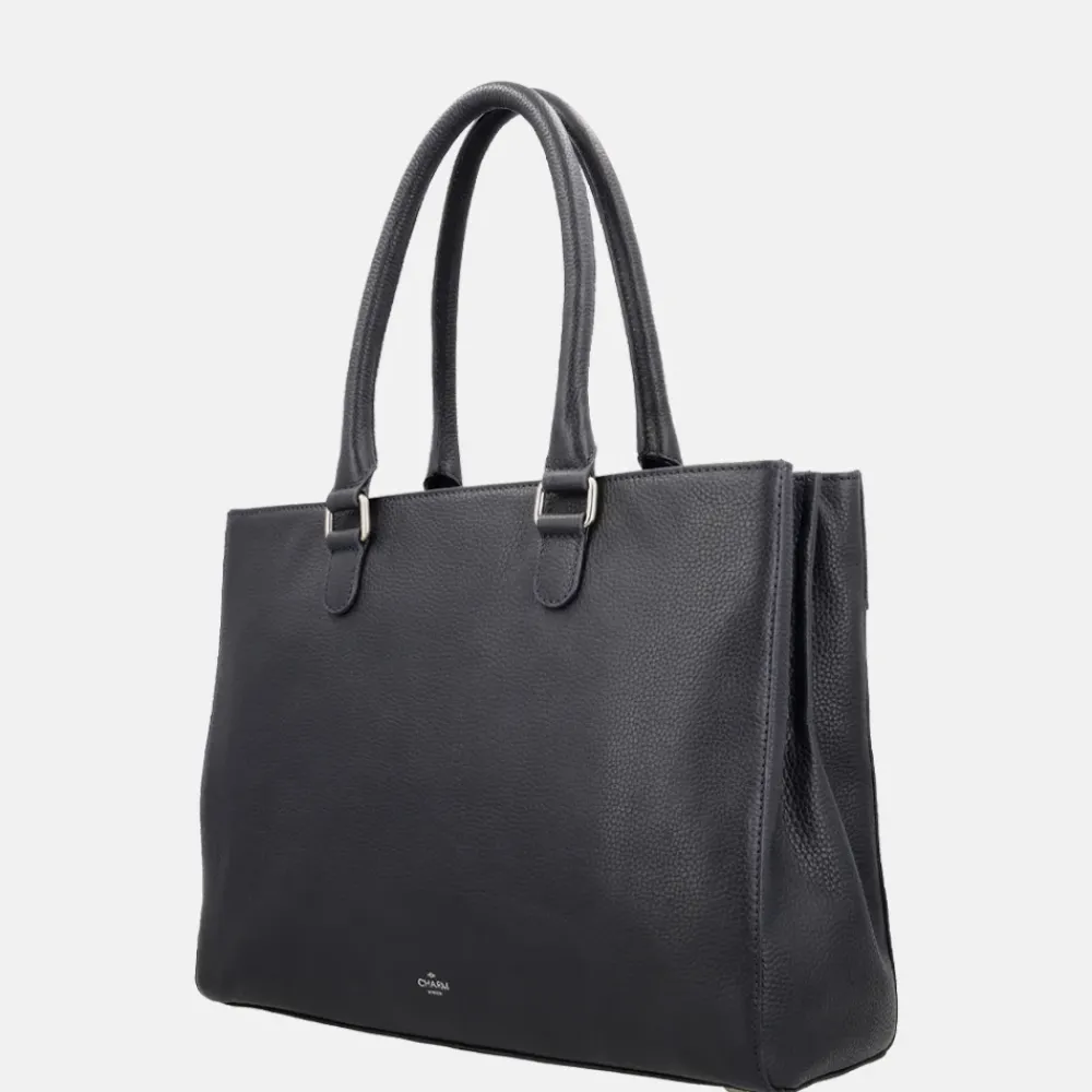 Schoolhandtassen | Dames Laptoptassen^Charm London Washington handtas met laptopvak 15 inch blauw