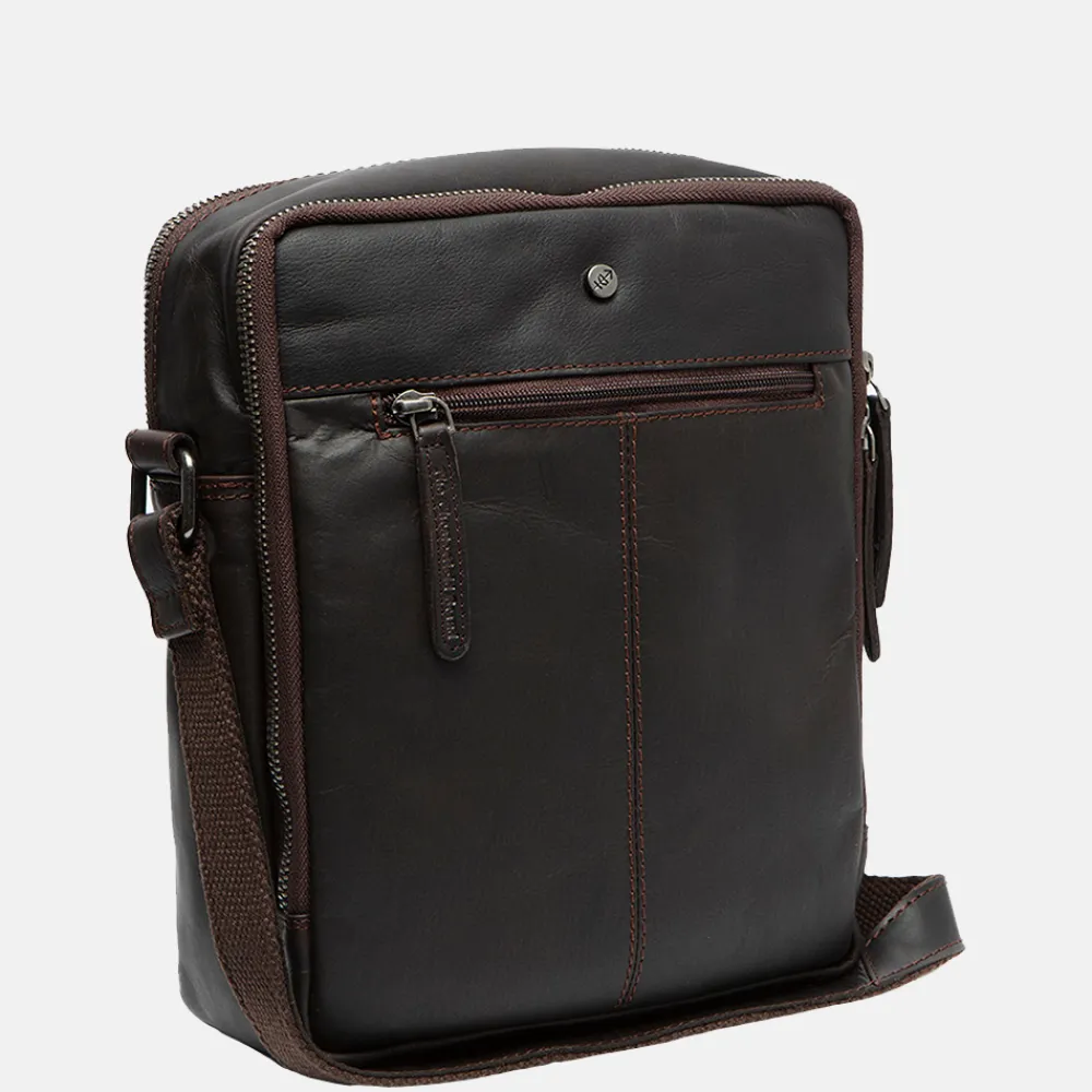 Schoudertassen^Chesterfield Alva schoudertas dark brown