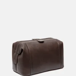 Toilettassen^Chesterfield Biassa toilettas L dark brown