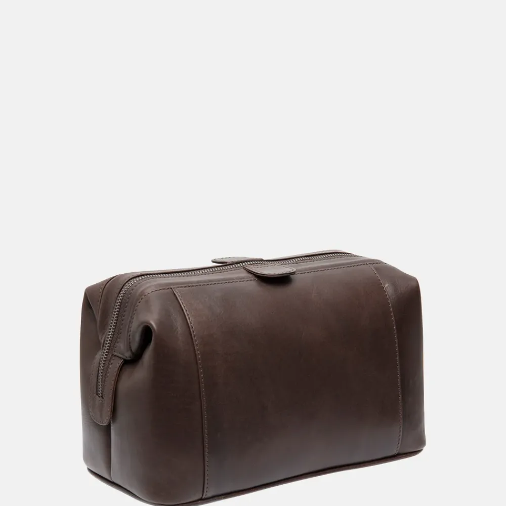 Toilettassen^Chesterfield Biassa toilettas L dark brown