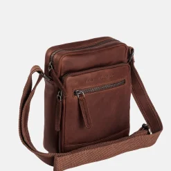 Schoudertassen^Chesterfield Birmingham schoudertas dark brown