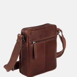Schoudertassen^Chesterfield Birmingham schoudertas dark brown
