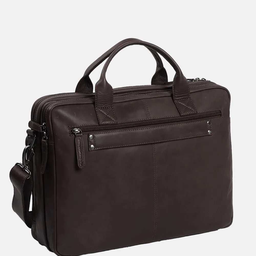 Heren Laptoptassen^Chesterfield Jackson laptoptas 15 inch dark brown