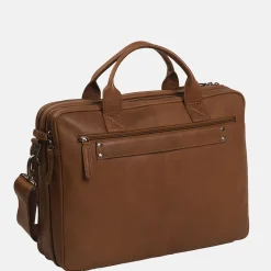 Heren Laptoptassen^Chesterfield Jackson laptoptas 15 inch cognac