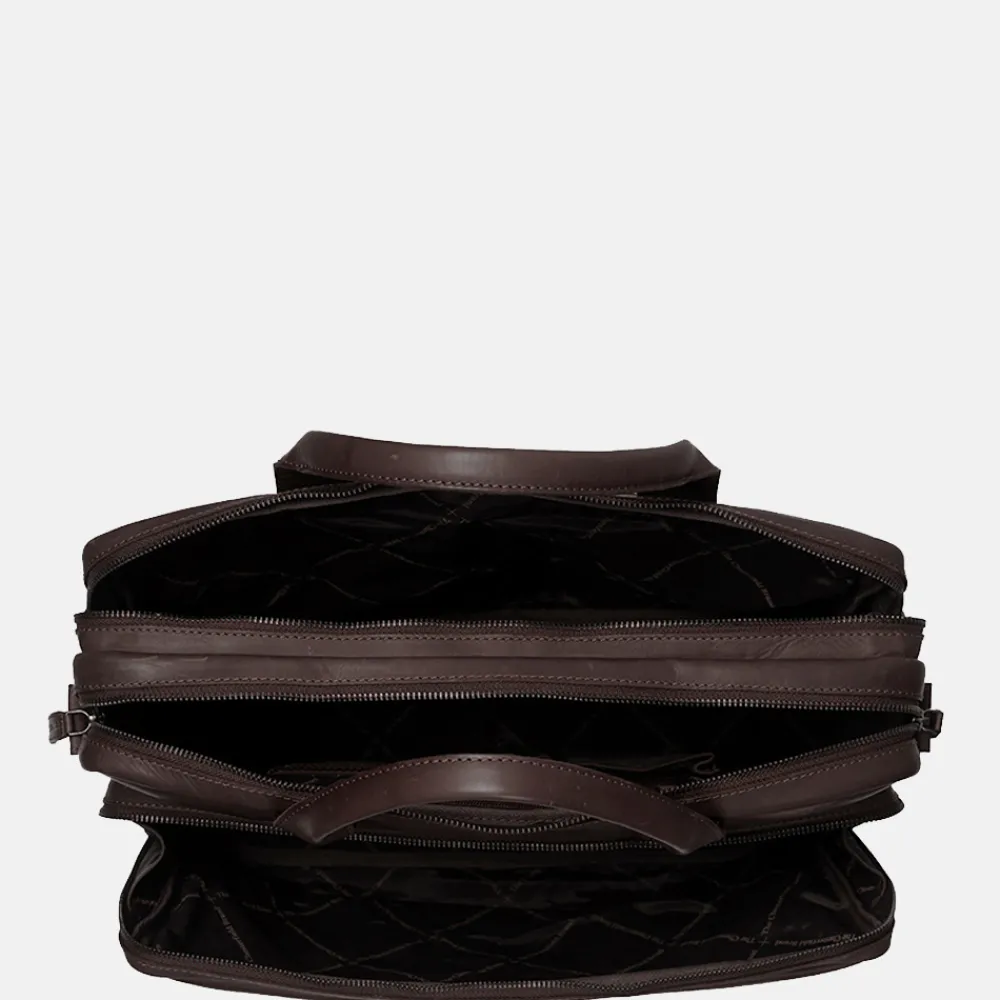 Heren Laptoptassen^Chesterfield Jackson laptoptas 15 inch dark brown
