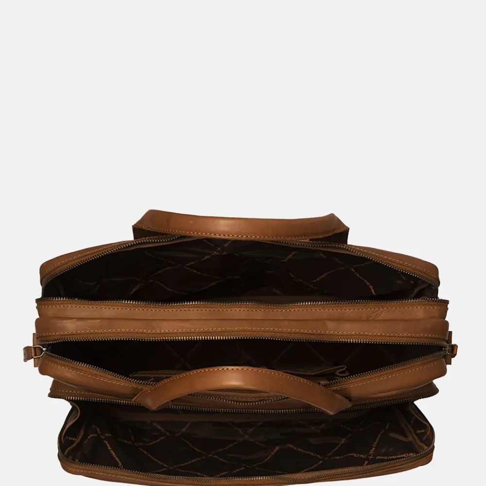 Heren Laptoptassen^Chesterfield Jackson laptoptas 15 inch cognac