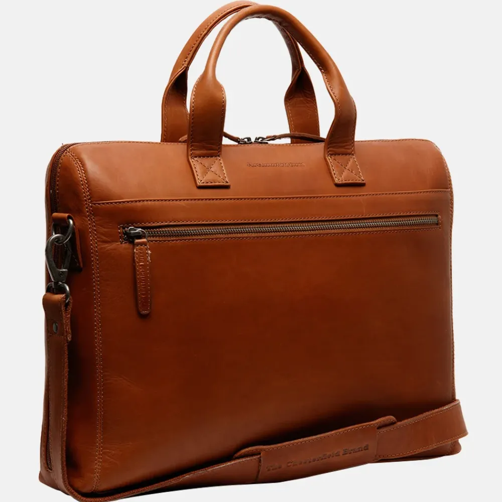 Heren Laptoptassen | Dames Laptoptassen^Chesterfield Levanto laptoptas 15 inch cognac