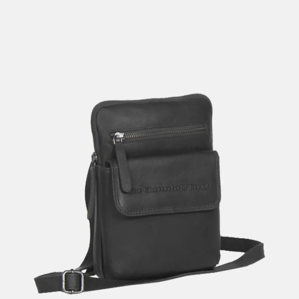 Schoudertassen^Chesterfield Lou schoudertas black