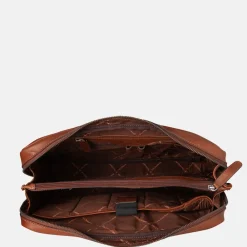 Dames Laptoptassen^Chesterfield Modena laptoptas 15 inch cognac