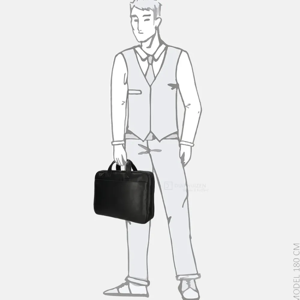 Heren Laptoptassen^Chesterfield Novum laptoptas 15 inch zwart