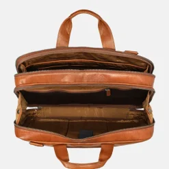 Heren Laptoptassen^Chesterfield Novum laptoptas 15 inch cognac
