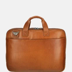 Heren Laptoptassen^Chesterfield Novum laptoptas 15 inch cognac