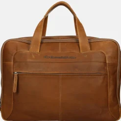 Heren Laptoptassen^Chesterfield Ryan laptoptas 17 inch cognac