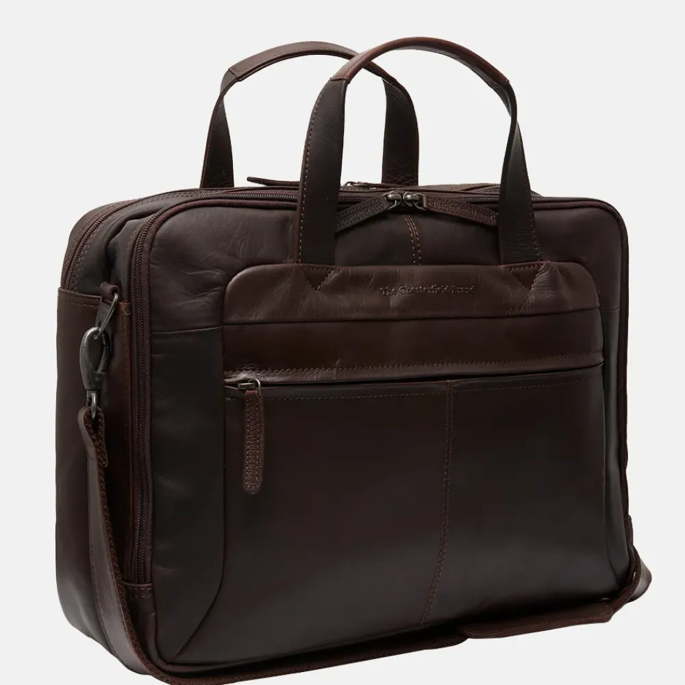 Heren Laptoptassen | Dames Laptoptassen^Chesterfield Ryan laptoptas 17 inch dark brown