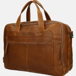 Heren Laptoptassen^Chesterfield Ryan laptoptas 17 inch cognac