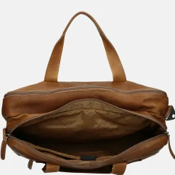 Heren Laptoptassen^Chesterfield Ryan laptoptas 17 inch cognac