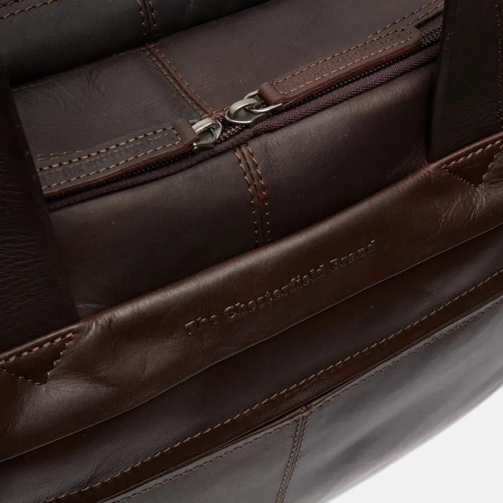 Heren Laptoptassen | Dames Laptoptassen^Chesterfield Ryan laptoptas 17 inch dark brown