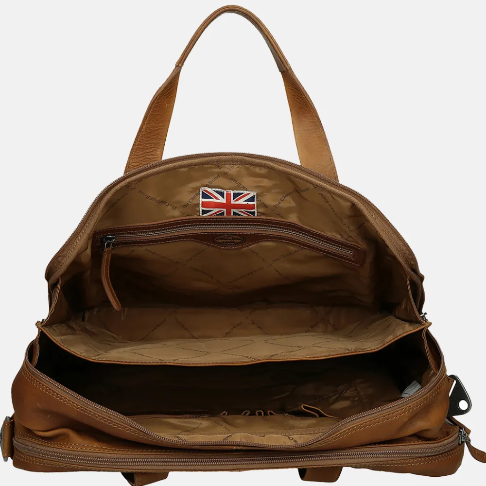 Heren Laptoptassen^Chesterfield Ryan laptoptas 17 inch cognac