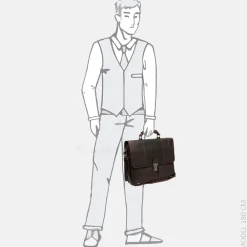 Heren Laptoptassen^Chesterfield Stuttgart laptoptas 14 inch dark brown