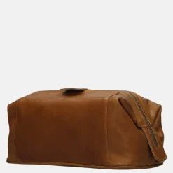 Toilettassen^Chesterfield Vince toilettas cognac