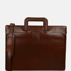 Schoolhandtassen | Dames Laptoptassen^Claudio Ferrici Classico laptoptas 15.6 inch M brown