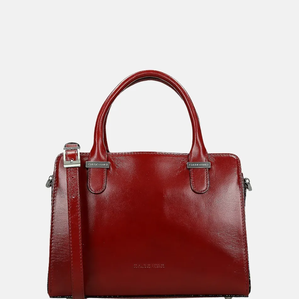 Handtassen^Claudio Ferrici Classico handtas S red