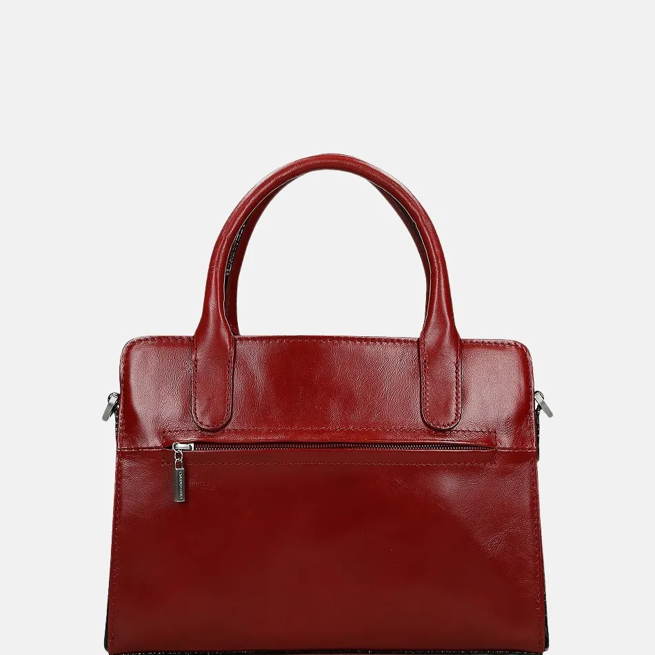 Handtassen^Claudio Ferrici Classico handtas S red