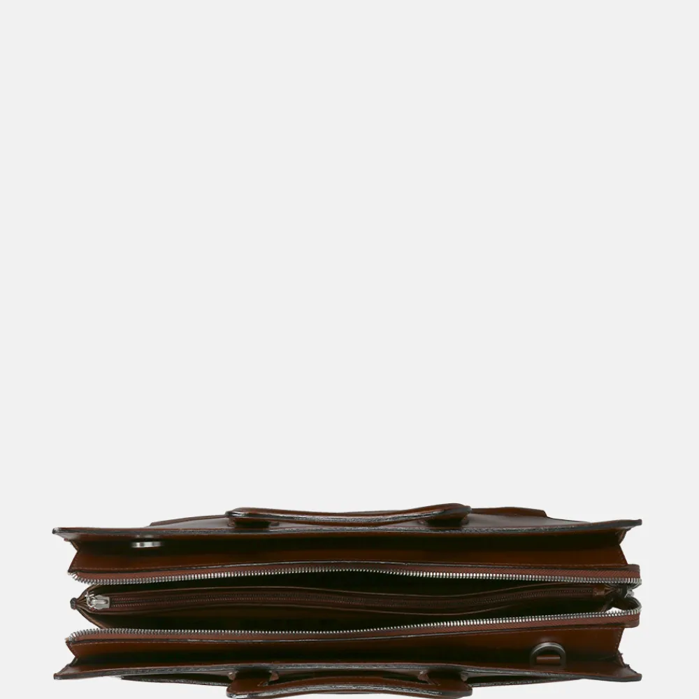Schoolhandtassen | Dames Laptoptassen^Claudio Ferrici Classico laptoptas 15.6 inch L brown