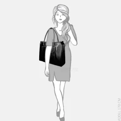 Schoolhandtassen | Dames Laptoptassen^Claudio Ferrici Lady shopper 15.6 inch black