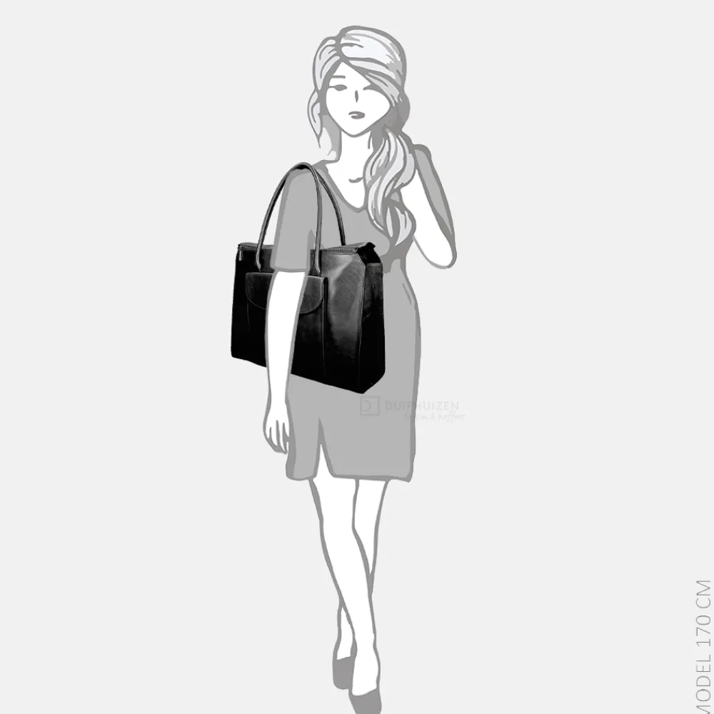 Schoolhandtassen | Dames Laptoptassen^Claudio Ferrici Lady shopper 15.6 inch black