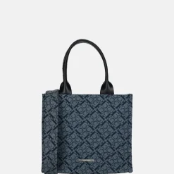 Handtassen^Claudio Ferrici Logo handtas navy