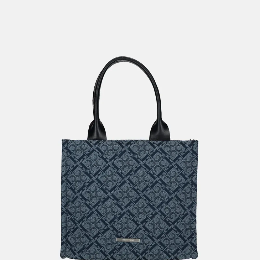 Handtassen^Claudio Ferrici Logo handtas navy
