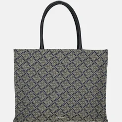 Shoppers^Claudio Ferrici Logo shopper L taupe