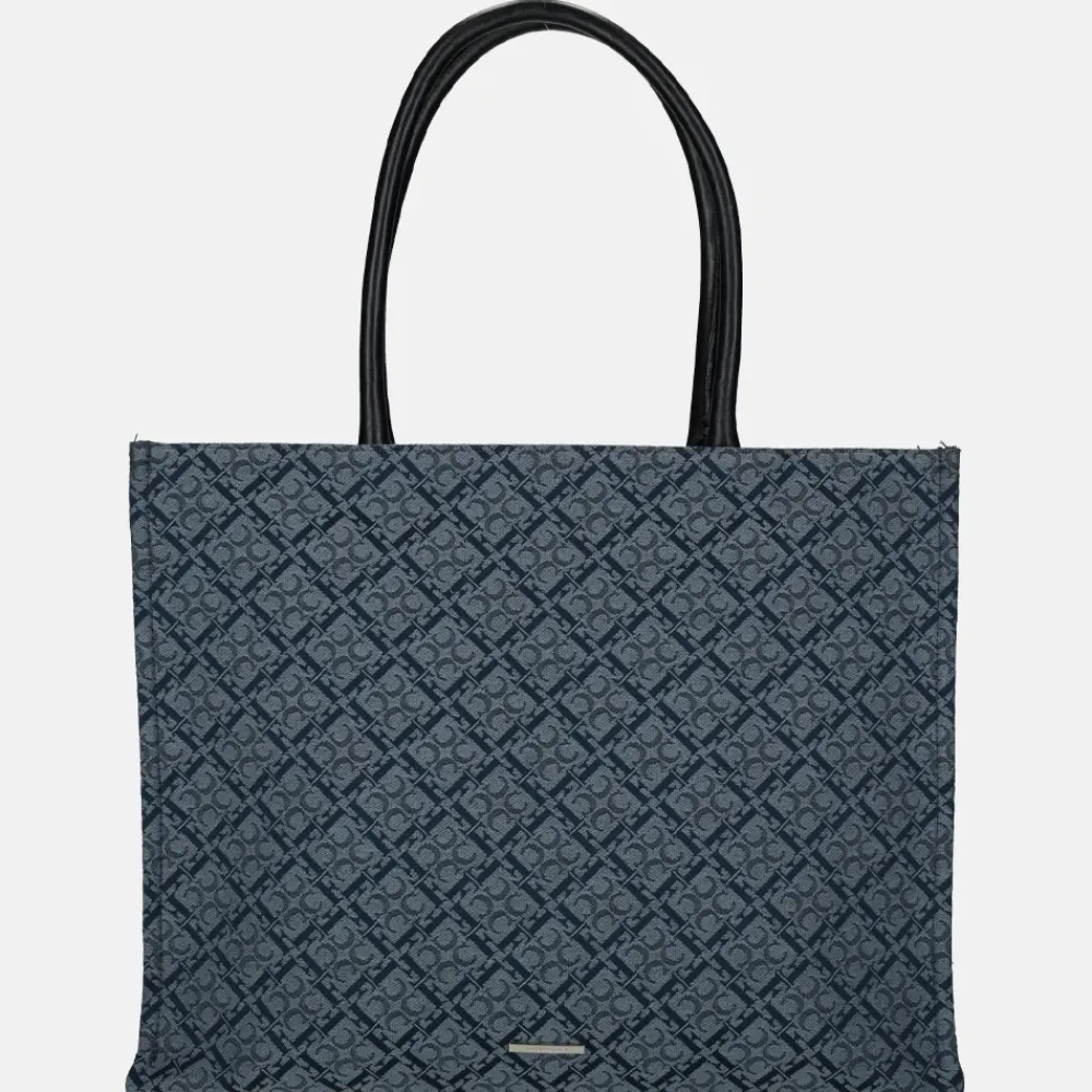 Shoppers^Claudio Ferrici logo shopper L navy