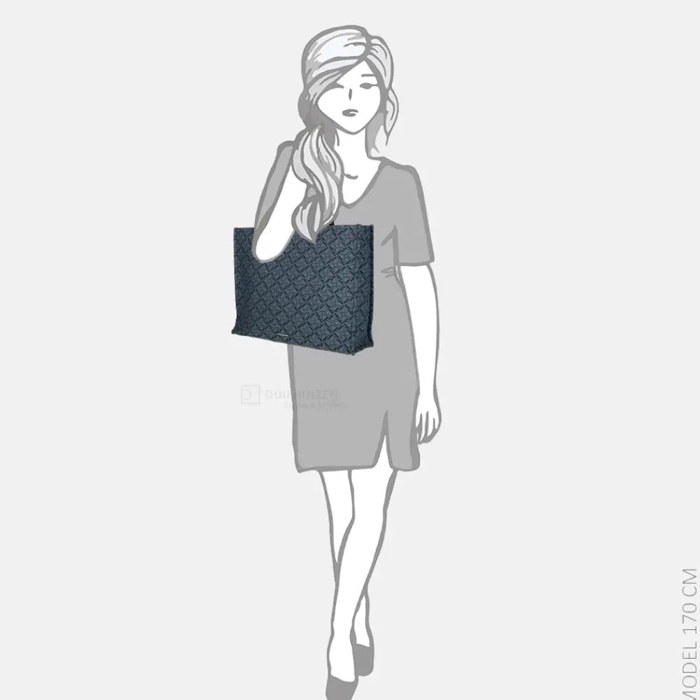 Shoppers^Claudio Ferrici logo shopper L navy