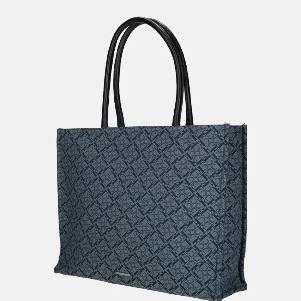 Shoppers^Claudio Ferrici logo shopper L navy