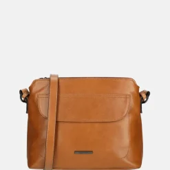 Crossbody Tassen^Claudio Ferrici Pelle Vecchia crossbody tas cognac