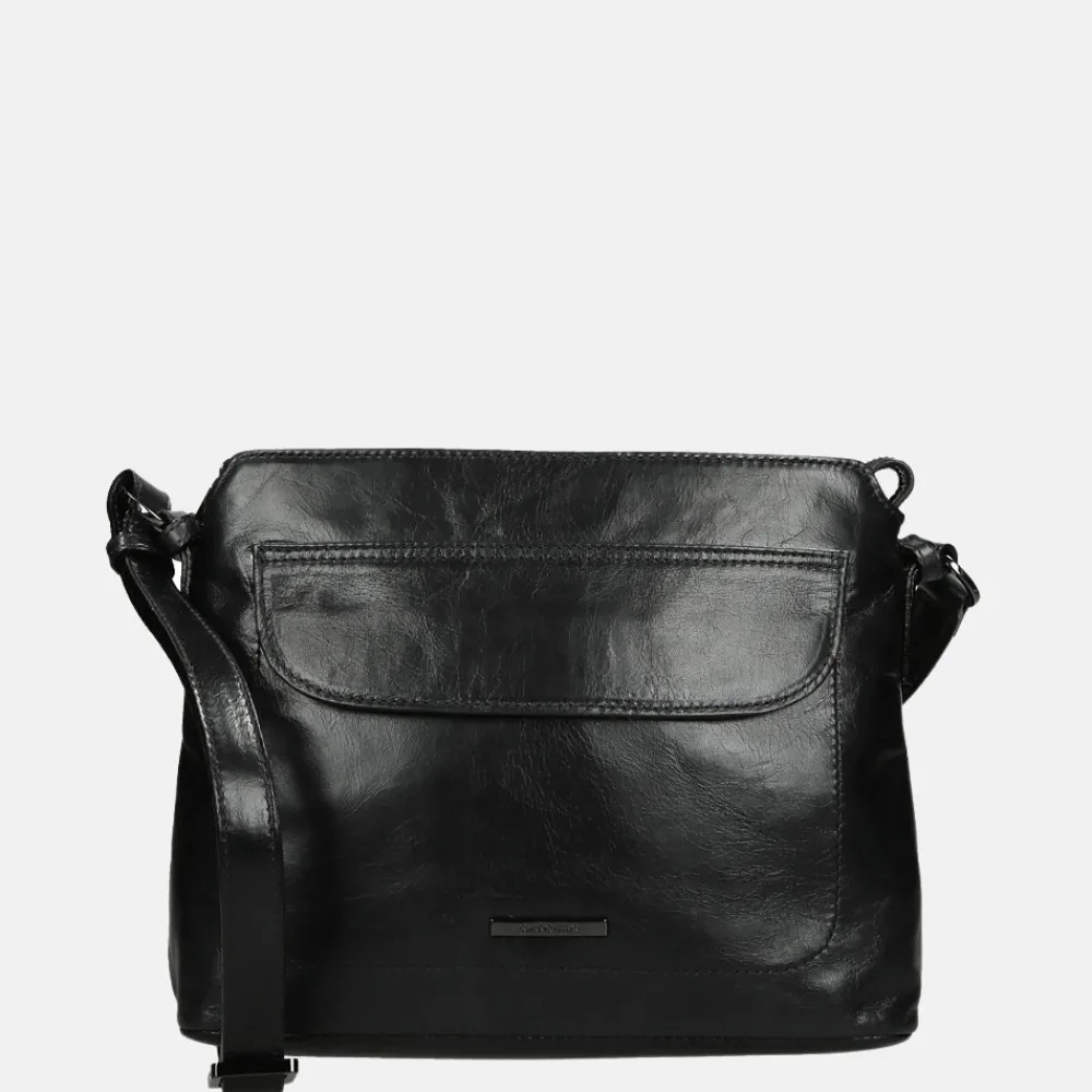 Crossbody Tassen^Claudio Ferrici Pelle Vecchia crossbody tas black