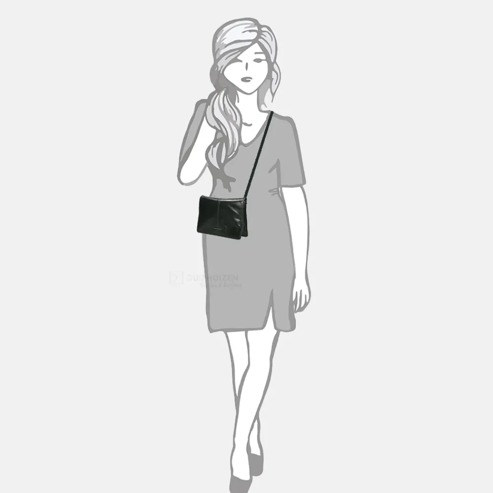 Crossbody Tassen^Claudio Ferrici Pelle Vecchia crossbody tas black