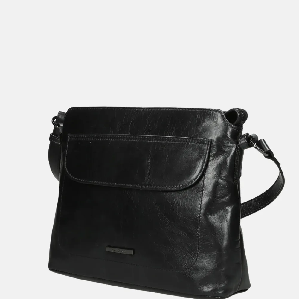 Crossbody Tassen^Claudio Ferrici Pelle Vecchia crossbody tas black